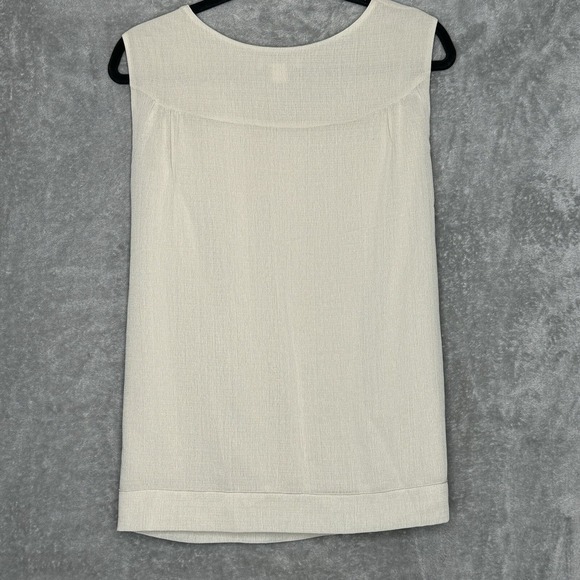 Coldwater Creek 18 1X Shirt Top Beige Solid Sleeveless Scoop Neck Sequins Womens - Picture 4 of 7